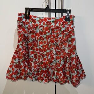 Sherley Ruffle Godet Mini Skirt